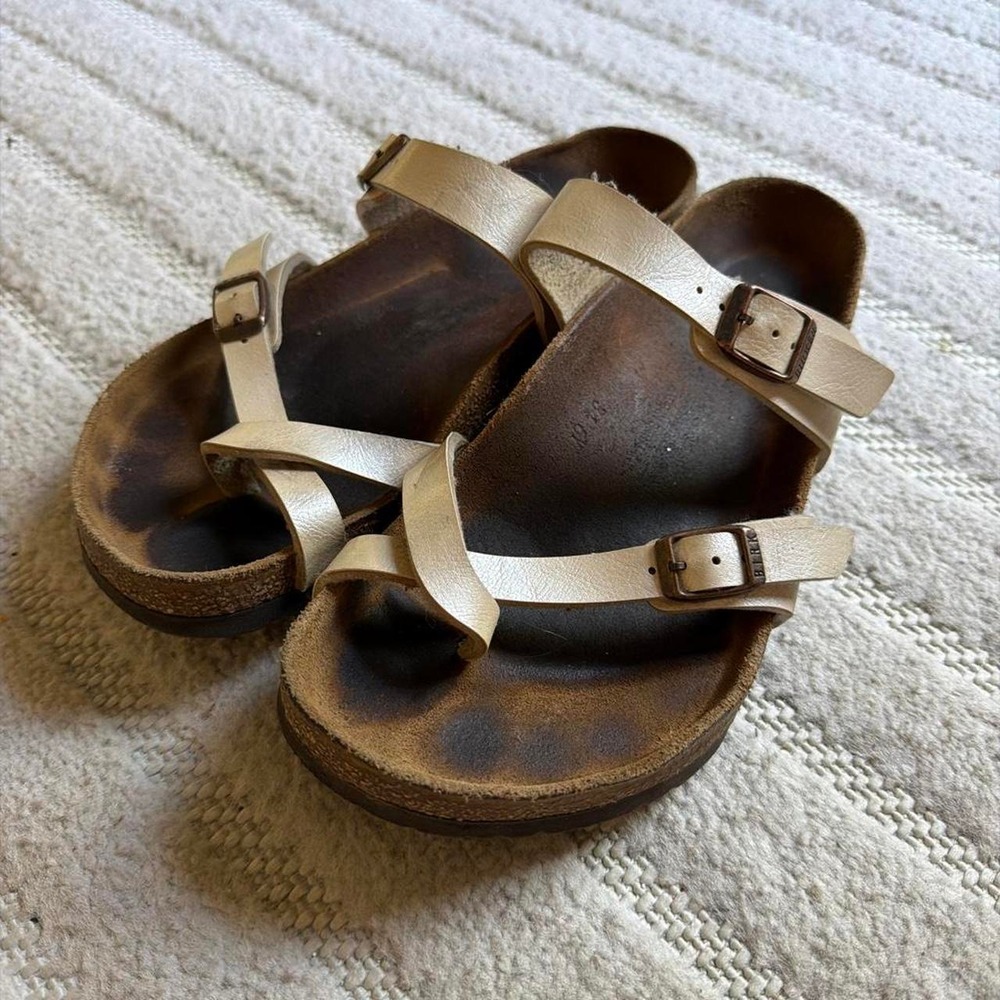 Birkenstock Unisex Mayari Birko-Flor Graceful Pearl White Sandals 8 W / 6 M US